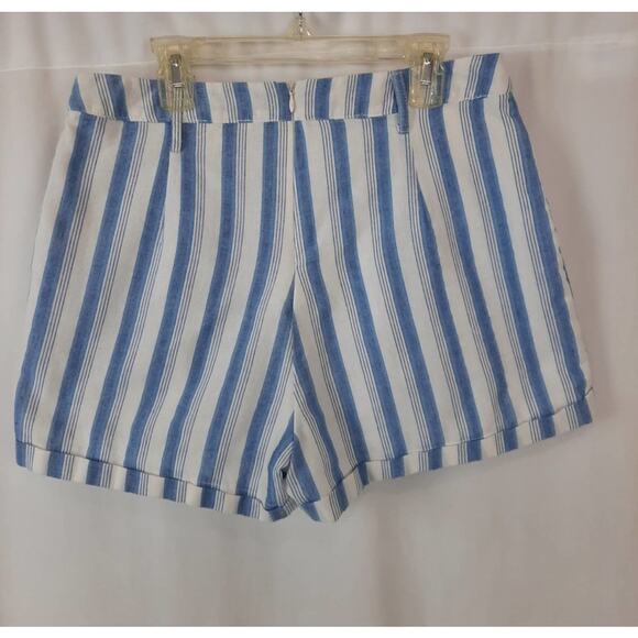 Umgee Striped  Paperbag Lined Shorts Coastal Grandma Beach Boho Chic Preppy Cool - Picture 2 of 10